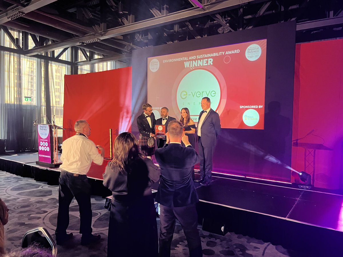 This year’s Environmental and Sustainability Award winner is E-Verve Energy! #ECHOBIZAWARDS <a href="/LJMU/">Liverpool John Moores University</a> @TweetHFS