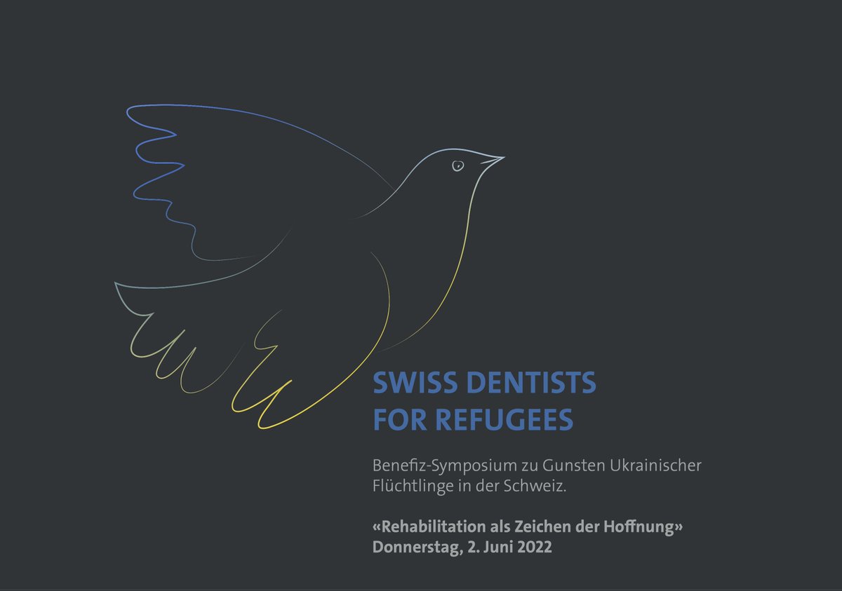 SWISS DENTISTS FOR REFUGEES – «Rehabilitation als Zeichen der Hoffnung», Do, 2.6.2022. Jetzt anmelden: straumann.ch/benefiz