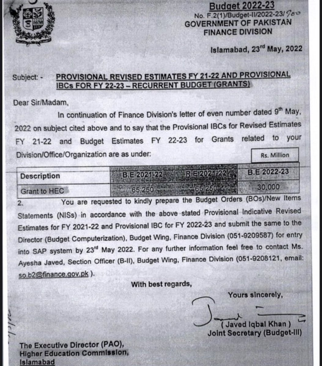 betterpakistan's tweet photo. This is ridiculous. I want to assure all VCs and citizens that we will protect funding of HEC. Any cut in funding of higher education sector is neither thinkable nor negotiable. 
@CMShehbaz @president_pmln 
@MiftahIsmail @hecpkofficial @Marriyum_A @FinMinistryPak https://t.co/1Aldrl4ypg