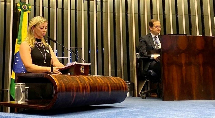 “A Defensoria Pública é força ativa da Constituição”, diz defensora pública-geral no Tocantins, Estellamaris Postal em discurso, hoje, no Senado. A Defensoria Pública nos Estados foi homenageada em sessão solene do Congresso. #DefensoriaSIM 💚