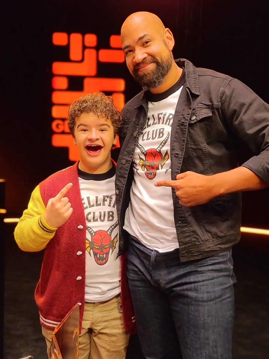 BDaveWalters's tweet photo. Y'ALL I CAN FINALLY TELL YOU WHAT I'M DOING FOR @NetflixGeeked WEEK:
I'm running D&amp;D for the cast of @Stranger_Things! 

Thursday, June 9 at 9am PT/12pm ET/5pm GMT across all major social channels.  You don't want to miss it: This one was WILD!

Also: @GatenM123 is the BEST. https://t.co/N0Q860qazN