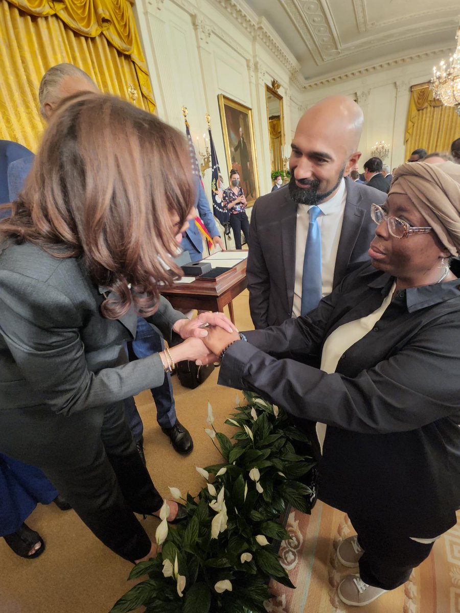 RMLawyersLLC's tweet photo. 🧵Our client, Sheneen McClain, was invited to the White House to witness the signing of @POTUS's Executive Order on Policing yesterday. May 25th was also the two-year anniversary of George Floyd's death. https://t.co/ucwwGlaaWU