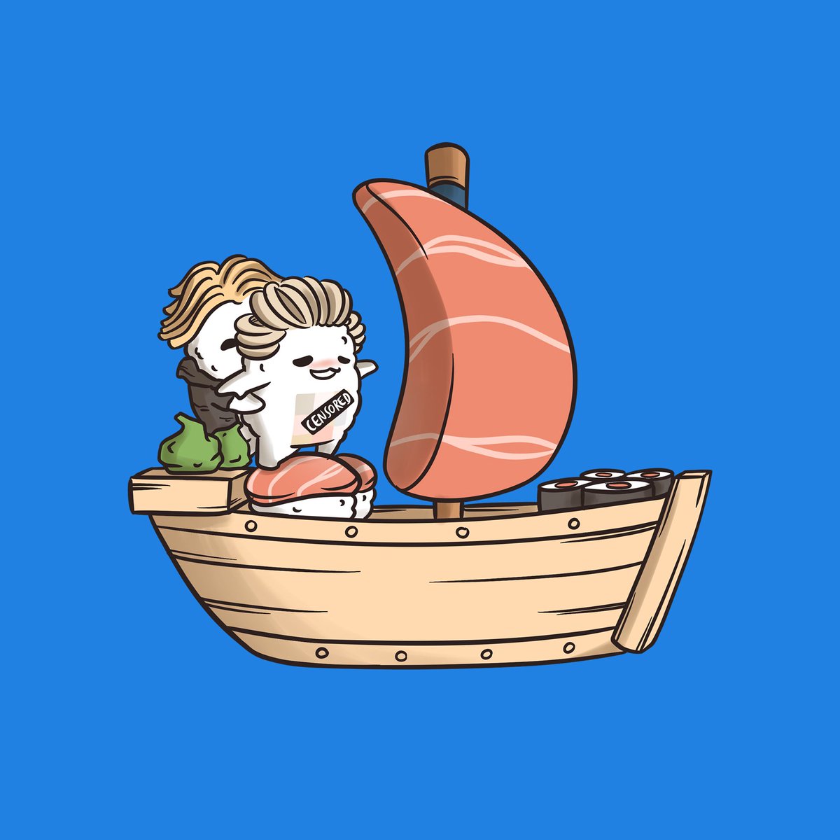 SamuricesNFT's tweet photo. @opensea @andreoshea @worldofwomennft @misslizzyart @vintagemozart @thoughtofdreamz ⛵️💙💙💙💙🍣 https://t.co/A1kIJKVIQc