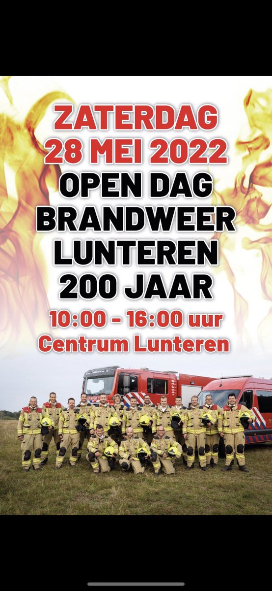 Komende zaterdag! #brandweer