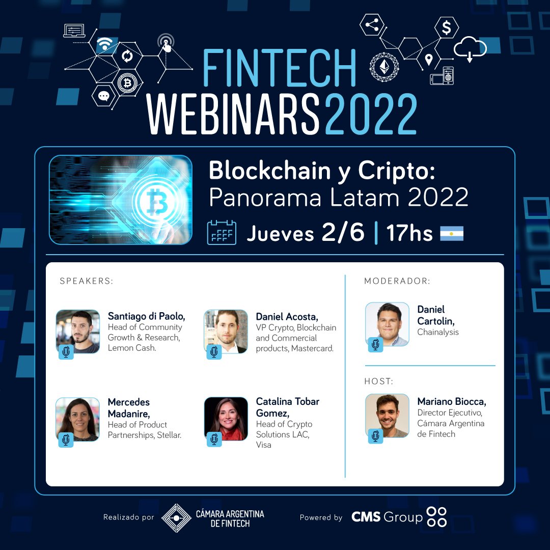 CamaraFintechAr's tweet photo. 🔥 PANEL CONFIRMADO
Llega uno de los temas del momento a #FintechWebinars.
Con la presencia de los principales referentes y especialistas del sector 👇
🗓 ¡Imperdible!
👉 Inscripciones: https://t.co/t2fVwI1pMO https://t.co/ouLc8ekwOe