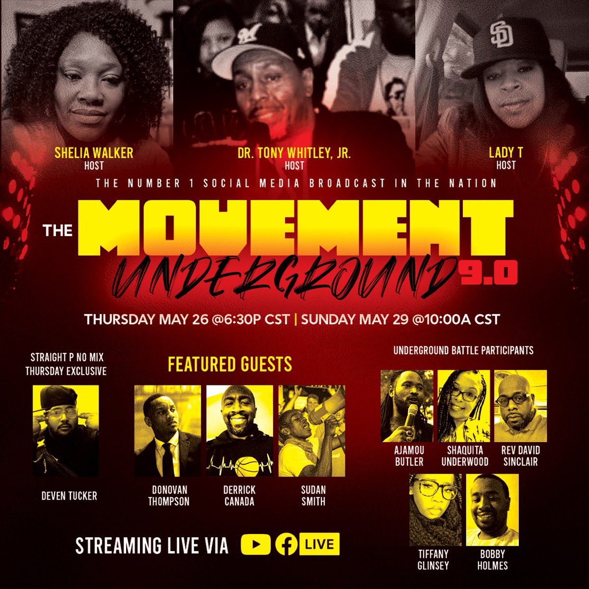 WHO READY?!!!🔥🔥🔥 MAY 26TH &amp; MAY 29TH 2022
#movementunderground90