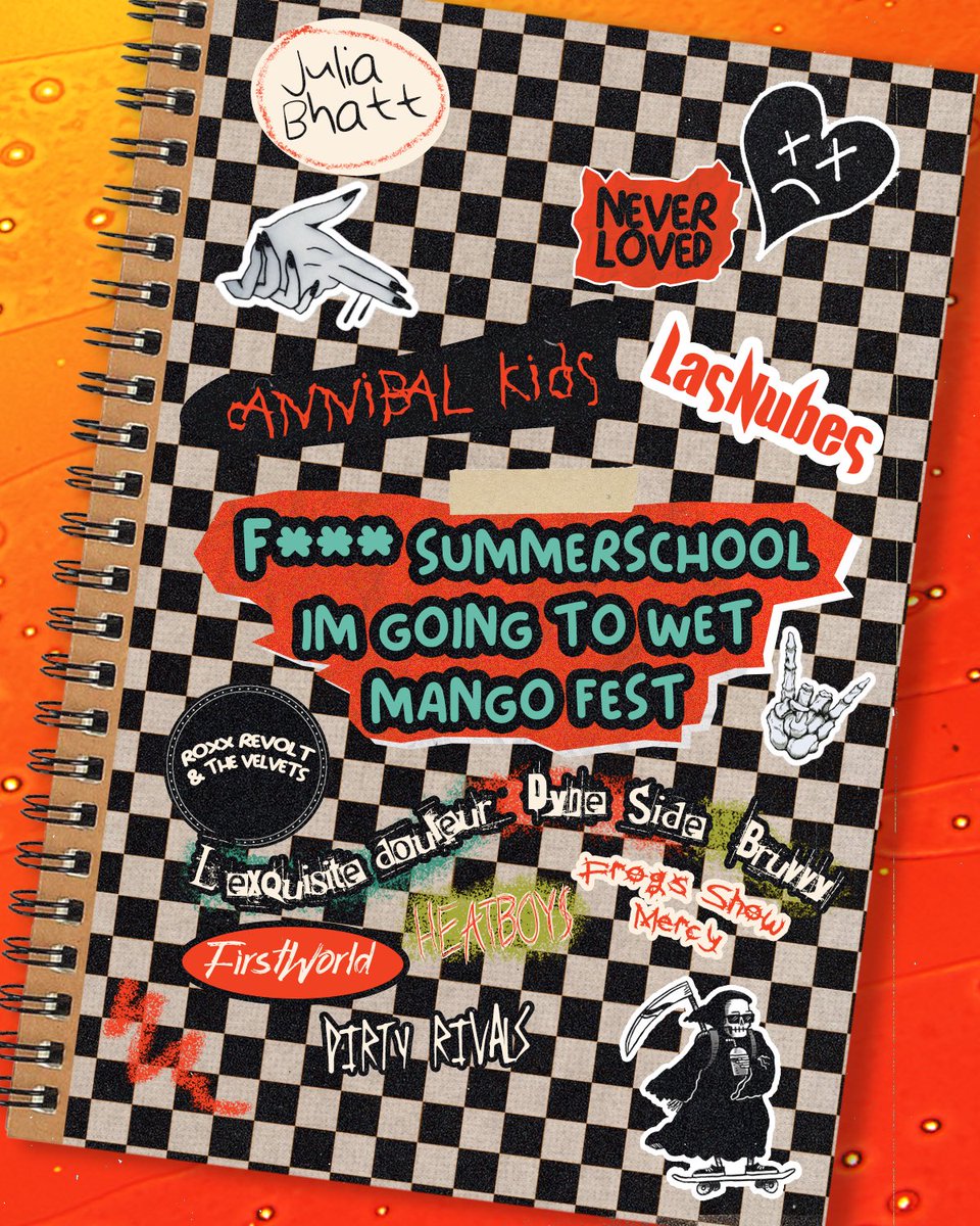 Wet Mango Fest (@wetmangofest) on Twitter photo DIY high school notebook cause our lineup is sick af ❤️🔥 see you June 18 <a href="/SkateBirdMiami/">SkateBirdMiami</a>
TICKETS: bit.ly/3sYErEp DIY high school notebook cause our lineup is sick af ❤️🔥 see you June 18 <a href="/SkateBirdMiami/">SkateBirdMiami</a>
TICKETS: bit.ly/3sYErEp