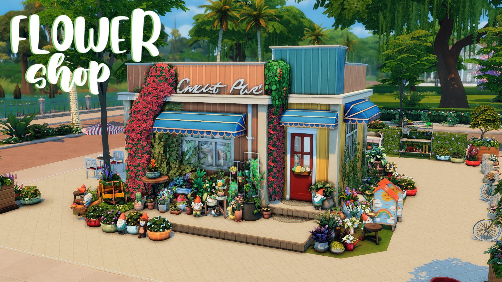 Aneleya🤎 on Twitter "FLOWER SHOP🌺 The Sims 4 I've built a tiny flower shop located in