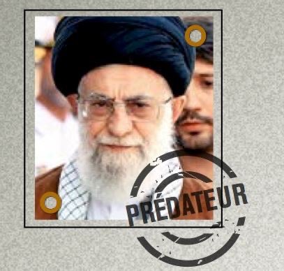 RSF_persan's tweet photo. سلام درنده ! 
علی خامنه‌ای رهبر جمهوری اسلامی #ایران یکی  از ٣۶ #رهبر درنده آزادی رسانه‌ها در جهان است. https://t.co/7whFbFRiic