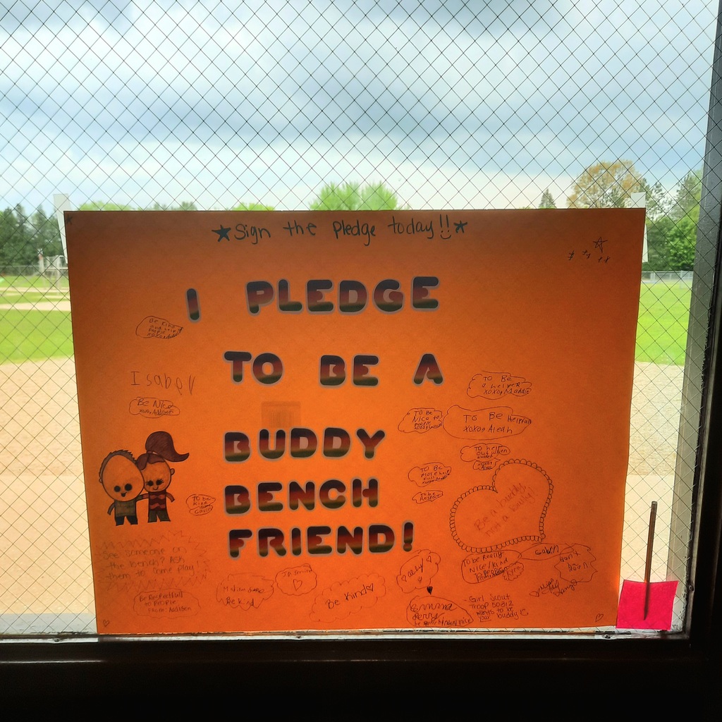 AGSschools's tweet photo. A big thanks goes out to our local Girl Scouts group who designed and built a "buddy bench" for the AGS playground to ensure that no one will be without a friend at school. Great job Girl Scouts! #WolverinesLead #NewTomorrow https://t.co/OiepbpFD6w