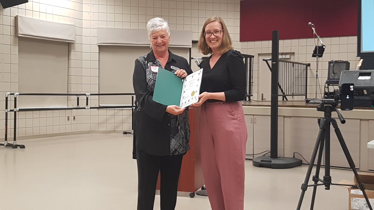 At MP <a href="/karinagould/">Karina Gould</a> 's #volunteer awards and so excited to see <a href="/GoodwillAmity/">Goodwill Amity</a> Board Director Martha Fox get well deserved recognition for her countless contributions in 9 years of volunteer leadership. #BurlON
