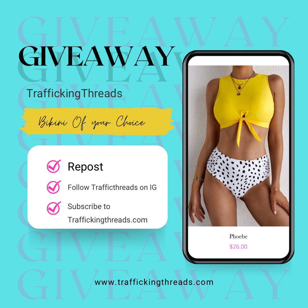 TrafficThreads's tweet photo. Everyone loves a giveaway! Enter now. #shop #giveaway #free #summer #bikini https://t.co/5EY2iNVITo