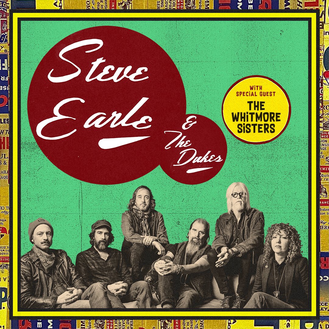 SteveEarle's tweet photo. Steve Earle &amp; The Dukes embark on a nationwide tour this summer in support of JERRY JEFF. Joining throughout will be special guests @whitmoresisters, as well as select shows with Turnpike Troubadours and Willie Nelson’s Outlaw Music Festival.
Tickets here: https://t.co/7qvTolGO6b https://t.co/A7u4CV4XpV