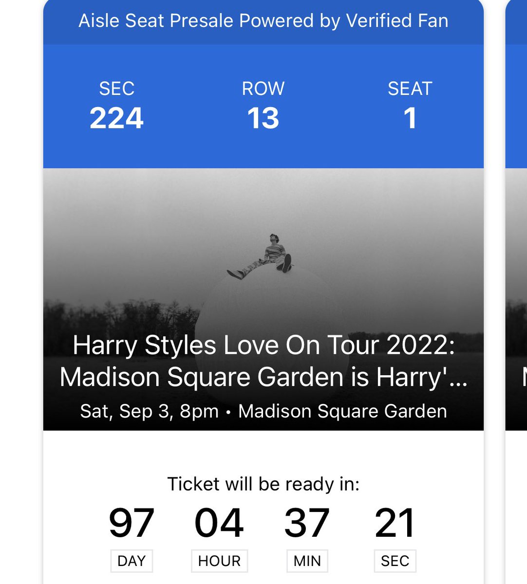 hanoonizzle's tweet photo. Selling 2 tickets!! I got better seats so i’m selling my old ones! I got 2 tickets for 9/3 at MSG! Serious Buyers only please!! DM me for pricing! #harrystylestickets #LoveOnTour2022 #Ticketmaster https://t.co/oWvOwPHIlL