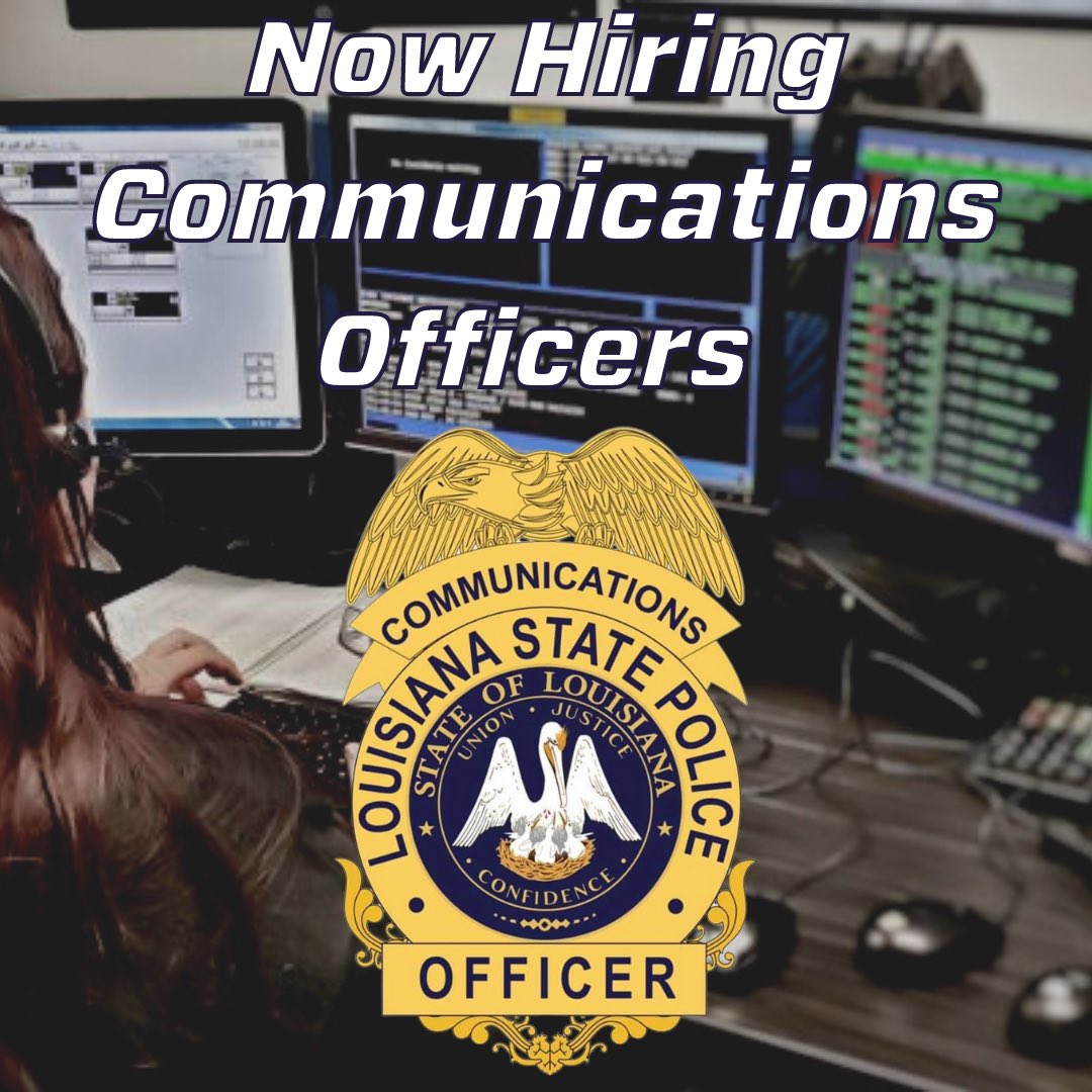 LA State Police on Twitter "Louisiana State Police is hiring for Officer
