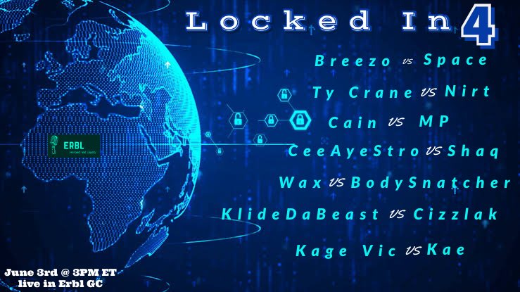 🔒LOCKED IN 4🔒

🗓Friday 3rd June🗓

🕒 3PM ET  🕕 12 PM PT 

Dm <a href="/ERBL_HOF/">Class♠️</a> if you wanna spectate ‼️