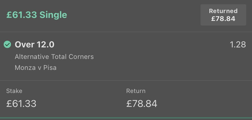 LordFootyTips's tweet image. BET #8 of £10=&amp;gt;£100🚂 wins ✅

£10.00 =&amp;gt; £13.00 ✅
£13.00 =&amp;gt; £17.33 ✅
£17.33 =&amp;gt; £23.10 ✅
£23.10 =&amp;gt; £30.80 ✅
£30.80 =&amp;gt; £41.06 ✅
£41.06 =&amp;gt; £50.18 ✅
£50.18 =&amp;gt; £61.33 ✅
£61.33 =&amp;gt; £78.84 ✅

❤️➕🔁 if you are onboard!