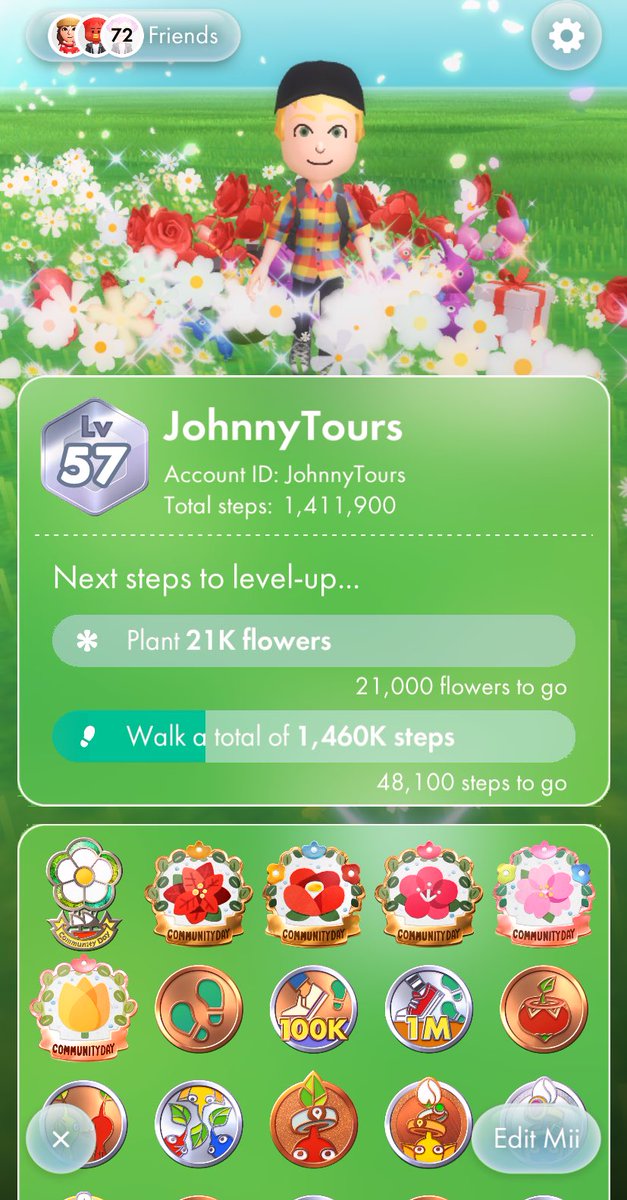 JohnnyTourz's tweet photo. Level 57 HYPE!!!!
A Journey Always Starts With a Single Stepโฆ. I hope you guys are liking the journey
Wait for June 8th I got BIG Plans coming up- and I will be taking you along for the journey!
#Niantic #Nintendo #Pikmin #PikminBloom #Level57 #PikminCrew #SomethingNew #Soon https://t.co/8VwSvT4SdH