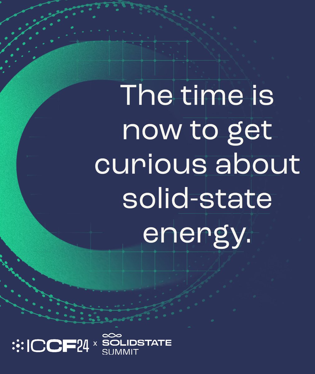 SolidStateFE's tweet photo. Join us for the premier event to energize conversations and connections at the frontier of solid-state fusion energy technology. Register today!
#ICCF24
#SolidStateEnergy
#CleanEnergy
#LENR https://t.co/GZIuaX1MFR