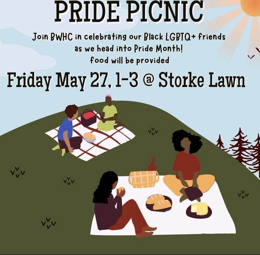🏳️‍🌈 Black gays and theys, listen up! 🏳️‍🌈

TOMORROW FROM 1-3PM on STORKE LAWN, we will be serving burgers and lemonade from Kyle’s (including veg options). 

There’ll be music, canvasses &amp; paint, and we invite everyone to bring picnic blankets and soak up some sun:)

❤️🧡💛💚💙💜