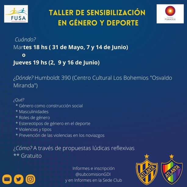 atlantaoficial's tweet image. La @AtlantaGDI impulsó un acuerdo entre #Atlanta, FUSA y Fundación Kaleidos (dos organizaciones que trabajan temas vinculados a los derechos de niñas, niños y adolescentes) para realizar talleres destinados a nuestra comunidad deportiva 👏