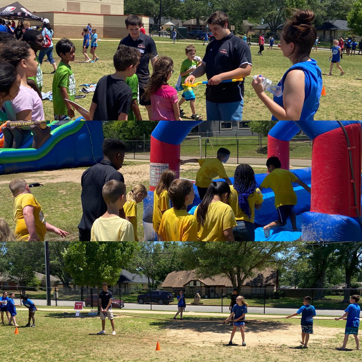 TylerLegacyFB's tweet photo. It has been great having our athletes help out at the elementary schools. Today we had a great time volunteering @RiceTylerISD for the Splash Day. #TLproud #BuildingaLegacyofSuccess @CoachJoeWillis https://t.co/BHTJ7cDGuZ
