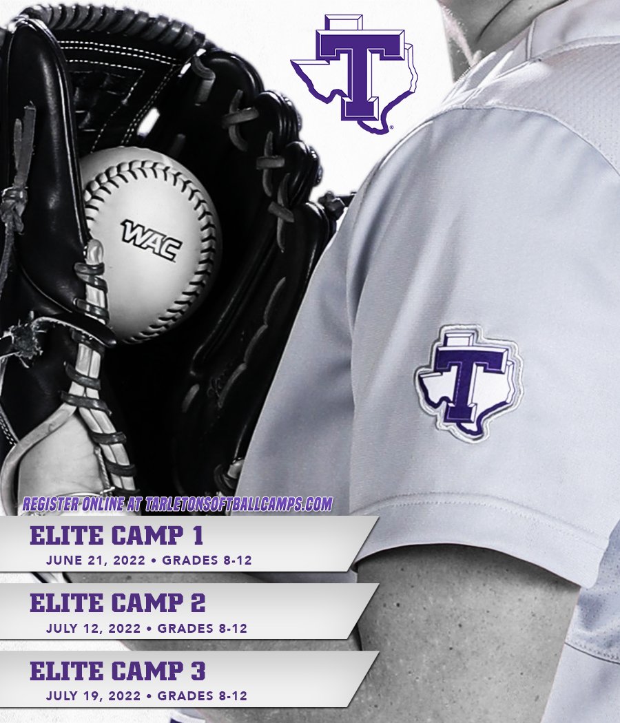 TarletonSB's tweet photo. Mark your calendars for Softball Summer Camps! ☀️

🗓 June 21
🗓 July 12
🗓 July 19

Sign up now at https://t.co/26NCaslPj2 https://t.co/bmg5H6JYRV