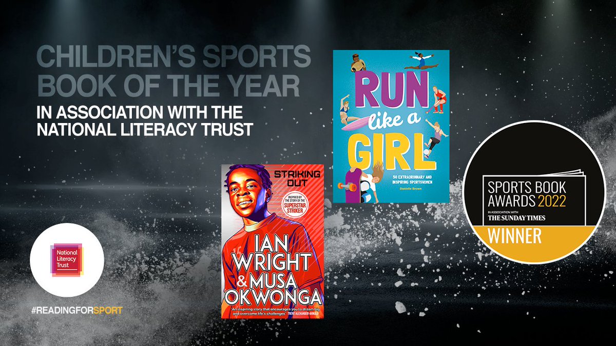 sportsbookaward's tweet photo. And the winner of this year’s Children’s Sports Book of the Year Award, supported by the National @Literacy_Trust is a joint prize!! 

‘Striking Out’ by @IanWright0 @Okwonga AND ‘Run Like A Girl’ @danibrownmbe 🤩📚

Congratulations!! #SBA2  #ReadingForSport https://t.co/iGxxovgVIv