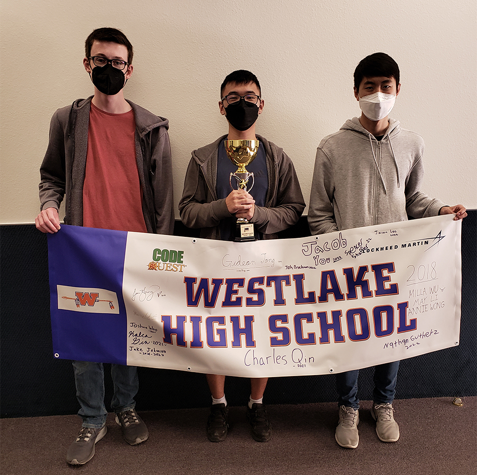 ConejoValleyUSD's tweet photo. Congratulations to @WestlakeHS_CA students: Jason, Spencer & Jacob for placing 2nd in the California Code Quest competition! This trio worked together to solve 20-30 challenging problems by using programming to complete the "quest."
#StudentProgrammers
๐ป
https://t.co/3p9W8X8pOe https://t.co/h4wLlVHVvx
