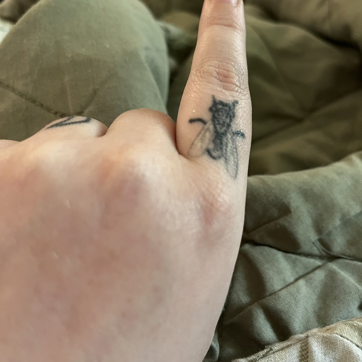 dreamums's tweet photo. Just realized I never named my finger fly, any ideas? #tattoos #tattoo #fingertattoo https://t.co/K2sXPTf6rg