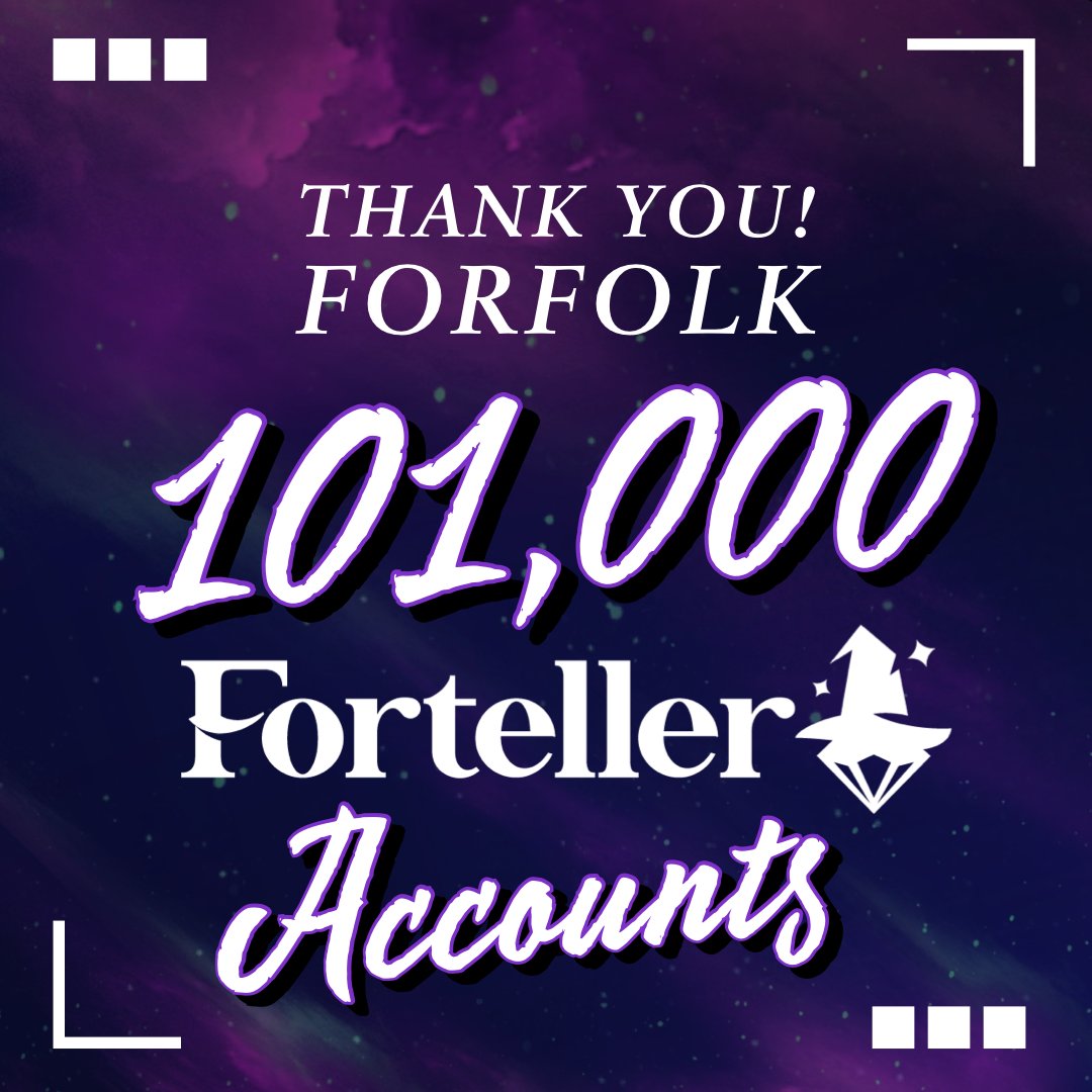 FablerFX's tweet photo. Forteller has reached over 100K Forfolk members in its community!🎉

We look forward to our collective journey growing and providing more immersive experiences. We couldn't have done it without your support. ⭐

Thank you!
-The Forteller Team https://t.co/Ks2F6cnkj6