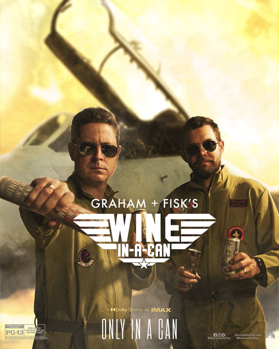 GrahamandFisk's tweet photo. Graham (Maverick): “I feel the need…” Fisk (Goose): “...the need to put wine in a can.”
#TopGun #MaverickandGoose #grahamandfisk #BringBackGoose #wineinacan #adventure #Netflix #TopGunPremiere #TheNeedForSpeed https://t.co/aob5RvsRvQ