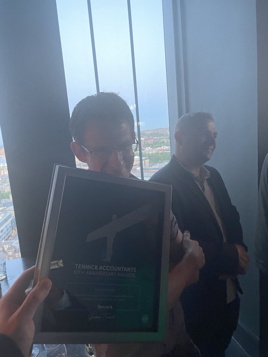 Davies_Gwil's tweet photo. We won!
Why did @diagnostax send me and @TimJohnsonCTA and put us on photo duties?
@Abi_A_DTX we need better representation at these events than me and TJ🤣🍻.
That is my thumb in the pic😁😎.
Super proud❤️
#360thinking @GTAccountancy https://t.co/di1x0y9Uut