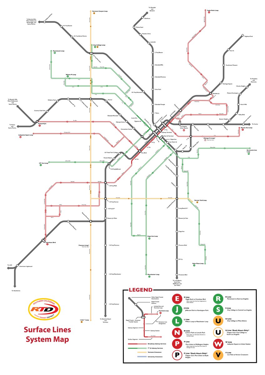 grandpabento's tweet photo. I've been sitting on this long enough..so... I've been playing around with illustrator and created a couple transit maps for a "what if" idea I may want to expand upon in future. So I present to you the SCRTD in 1984 #transit #maps #LosAngeles https://t.co/9MKNXvf8cY