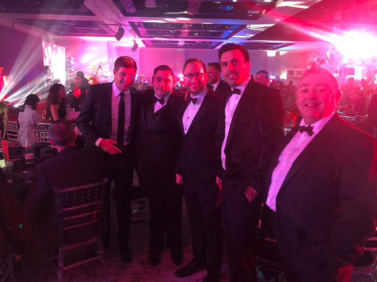 SkipUKRacing's tweet photo. #ThrowbackThursday to a fantastic evening at the @astonvilla awards evening. Having the pleasure of meeting legends #stevengerrard and @youngy18 us other club legends. Good luck for next year chaps #football https://t.co/R9AO33ZNHl