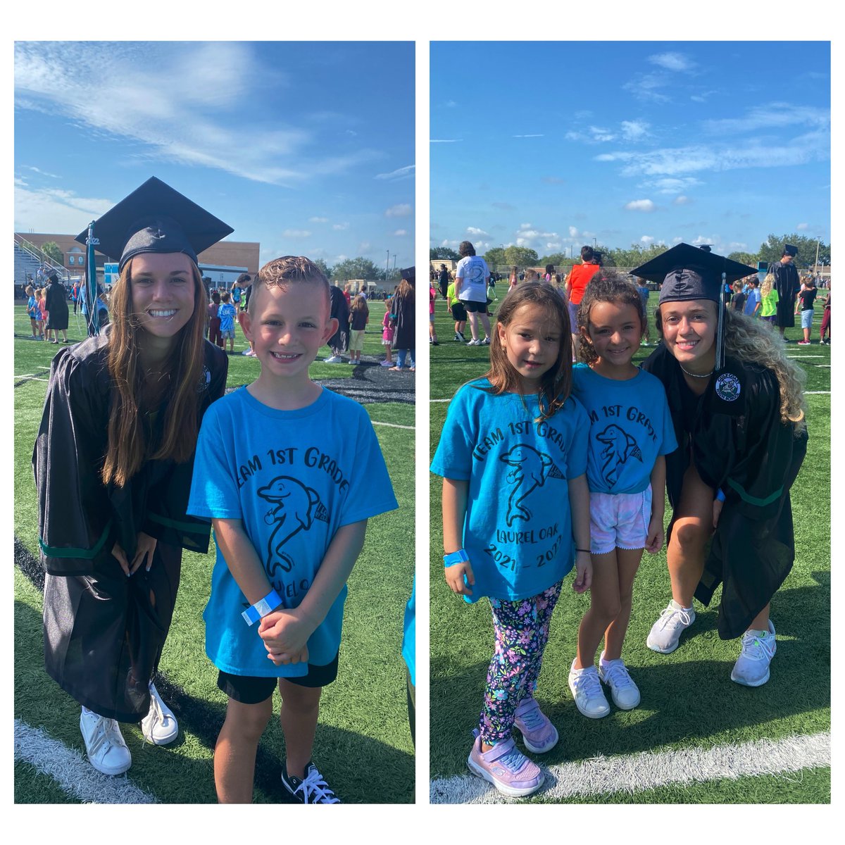 MissKetis's tweet photo. We had so much fun attempting the longest human circuit with the @GC_HighSchool seniors, thank you for being great role models to these first graders! They want to be just like you when they grow up💙🦈 @LaurelOakElem @collierschools https://t.co/5ZujsUNm1u