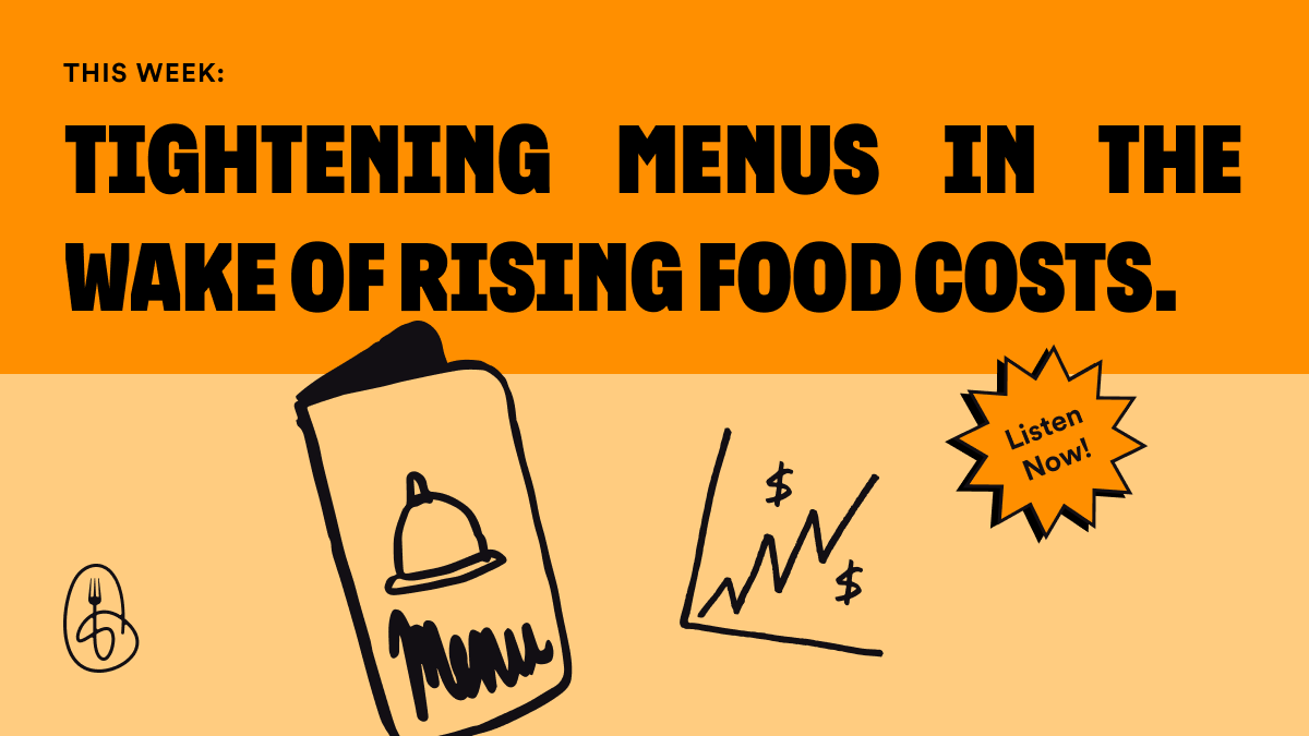 #Restaurants are tightening their menus in the wake of rising food costs. This week on Back of House News, we discuss the benefits of strategically trimming down a restaurant menu.

Listen in hubs.li/Q01c8_ZP0 or wherever you get your pods.