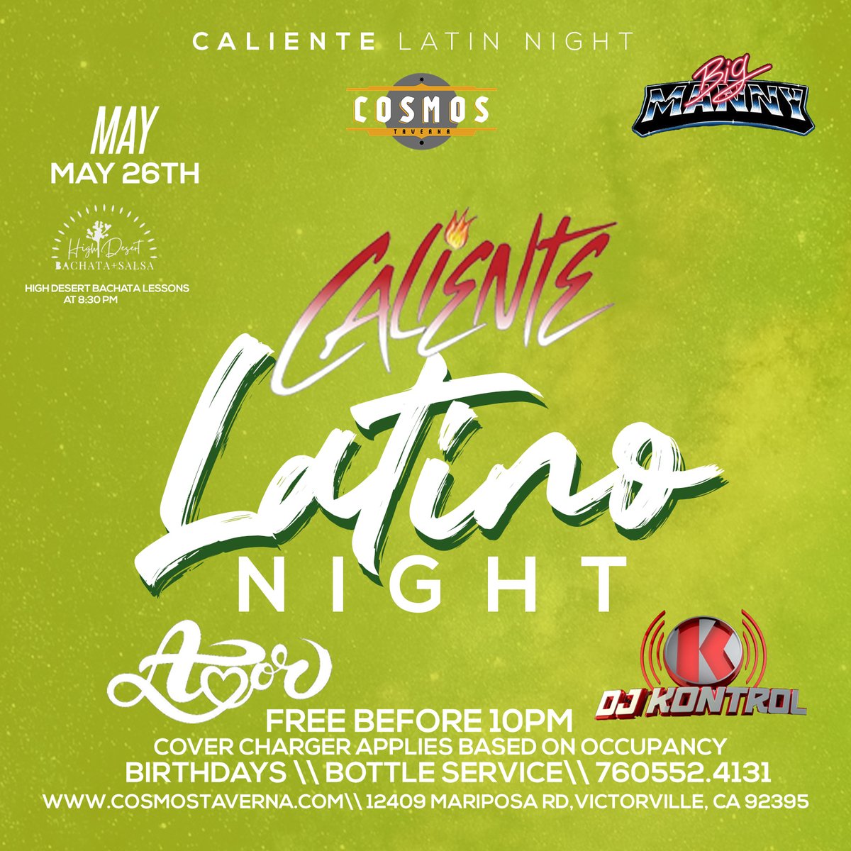 CosmosTaverna's tweet photo. The Best Latin mix with DJ Amor and DJ Kontrol. Drink specials all night long!   Learn to dance with us!! $5 dollar cover before 1 pm  21+ Bachata Lessons start at 9 pm!! Cosmos Taverna is the place to be!  https://t.co/VjJa7BGisO https://t.co/XdvRhgcnGC