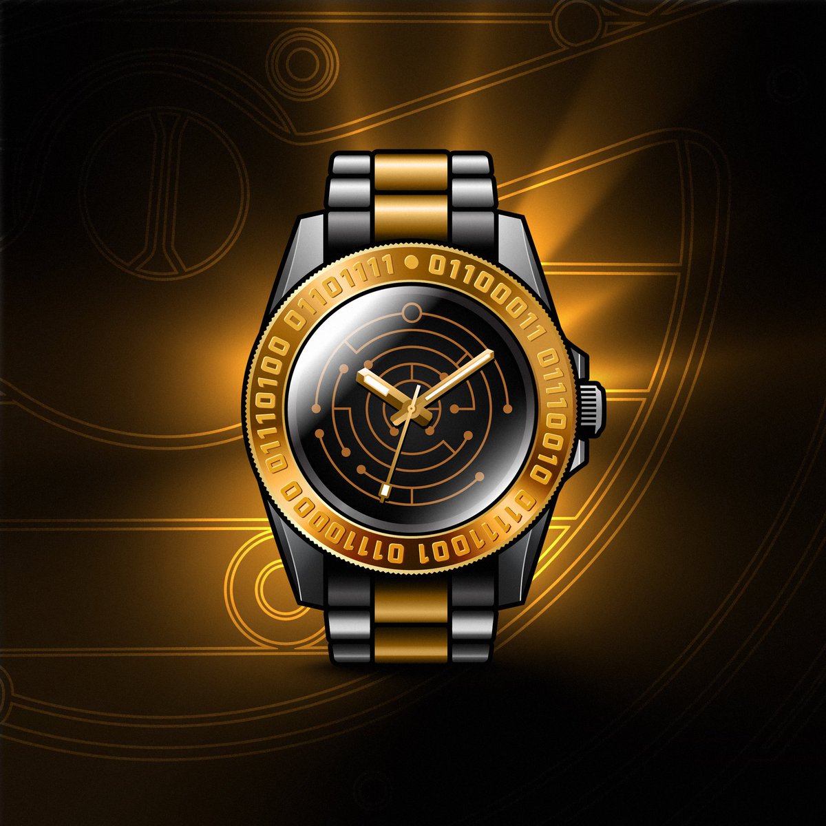cryptodials's tweet photo. Today is private mint day!!! This is the SOVEREIGN, essentially the showpiece for CryptoDials. Gold binary bezel with a fauxtina nexus dial.

We still have a FREE MINT giveaway available in our Discord — https://t.co/ykotxisALB

#nft #NFTGiveaway #nftfree #FreeMint #nftfreemint https://t.co/z1JxoS9Gxs