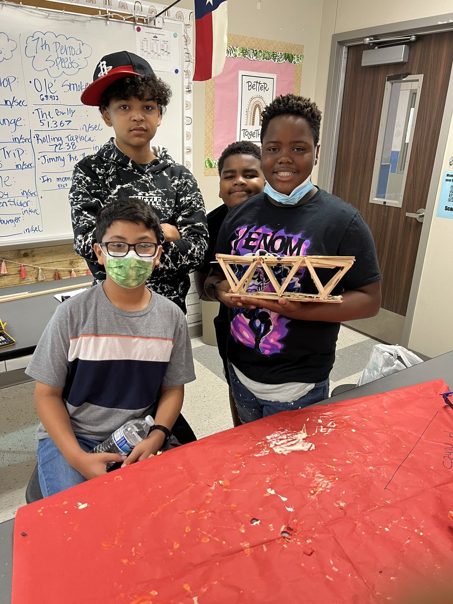 STEM activities to end the year! Bridge designs, testing and problem solving …. Foundation Grant that has turned into a tradition <a href="/RMcNairJH/">Dr. Ronald E. McNair Junior High School</a>