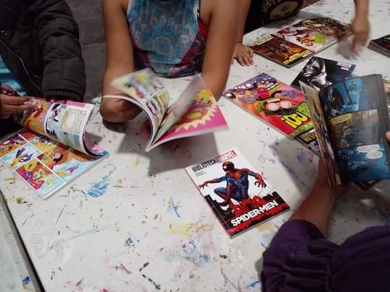HABITUSAC's tweet photo. En pasados día, realizamos un donativo de cómics a la ludoteca de #gybbyg para los niños y niñas de la merced. Les Agradecemos porque sus donativos, nos permiten llegar a ellos. https://t.co/i6kmO3UmRs