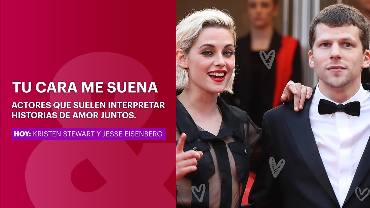 FilmAndArtsTV's tweet photo. Hay actores que quedan tan bien juntos ❤ Hoy en “Tu cara me suena”: Kristen Stewart y Jesse Eisenberg. https://t.co/MljbLmNoku