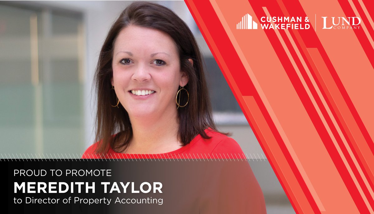 TheLundCompany's tweet photo. Cushman &amp; Wakefield/The Lund Company is proud to promote Meredith Taylor to Director of Property Accounting.
https://t.co/gs9jfAuf8C https://t.co/xWbog72MYn