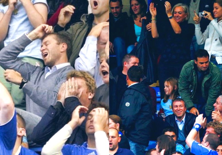 LDNFootbalI's tweet photo. Roman Abramovich sitting in the Shed End with the Chelsea fans…

Forever one of us. 💙 https://t.co/NJsPDMrVg0