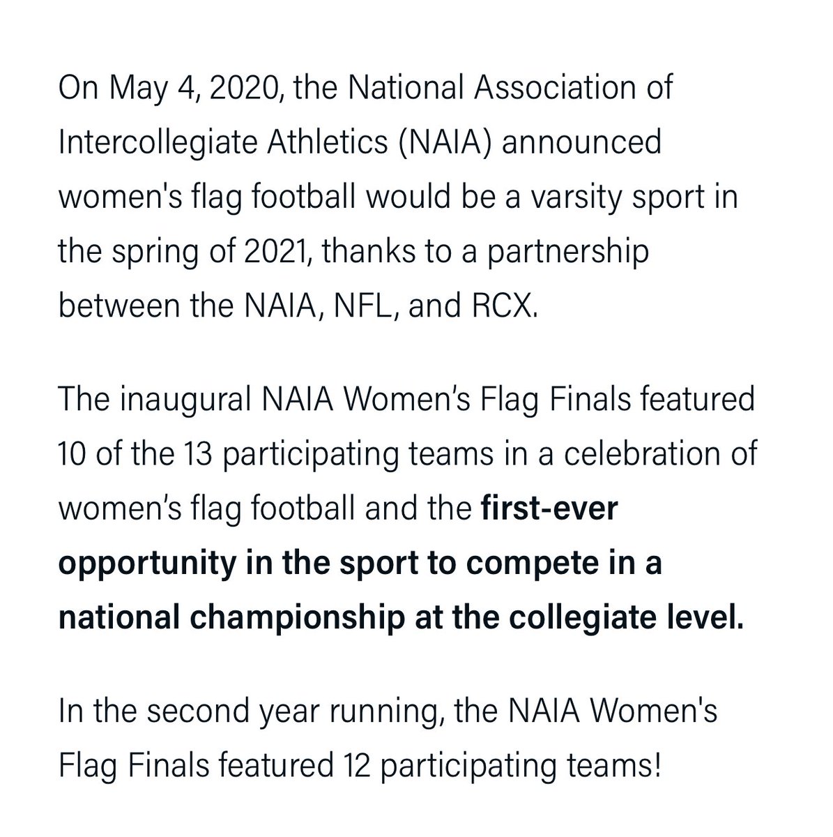 KWUFlagFB's tweet photo. Awesome job by @FalconsCR @NFLFLAG and @RCXsports for helping these two years. The way you help us celebrate the game we love is second to none. NAIA Flag is only going to grow!!!! #Family #Flag https://t.co/MHb2oHs42u