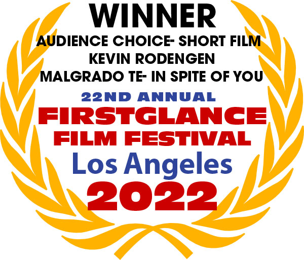 FirstGlanceFilm's tweet photo. 22nd Annual @FirstGlanceFilm #LosAngeles #FilmFestival
Audience Choice- Short Film Winner
Malgrado Te- In Spite of You- Kevin Rodengen
#SupportIndieFilm #FilmTwitter #FGLA22 https://t.co/g0byjAoQTh