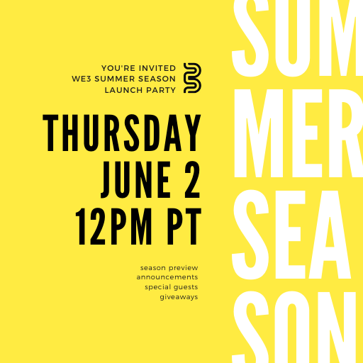 Just one more week 'til Summer Season! During S2 we'll be taking a tour of web3 and showcasing the Top 30 companies looking to diversify their workforce. Sign up (it's free!) for our speaker series, dinner clubs + We3✨ member perks: hello-we3.com/signup