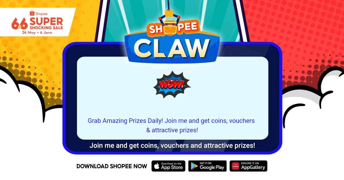 Grab Amazing Prizes Daily! Join me and get coins, vouchers &amp; attractive prizes! shp.ee/eq5mq5xqz4r