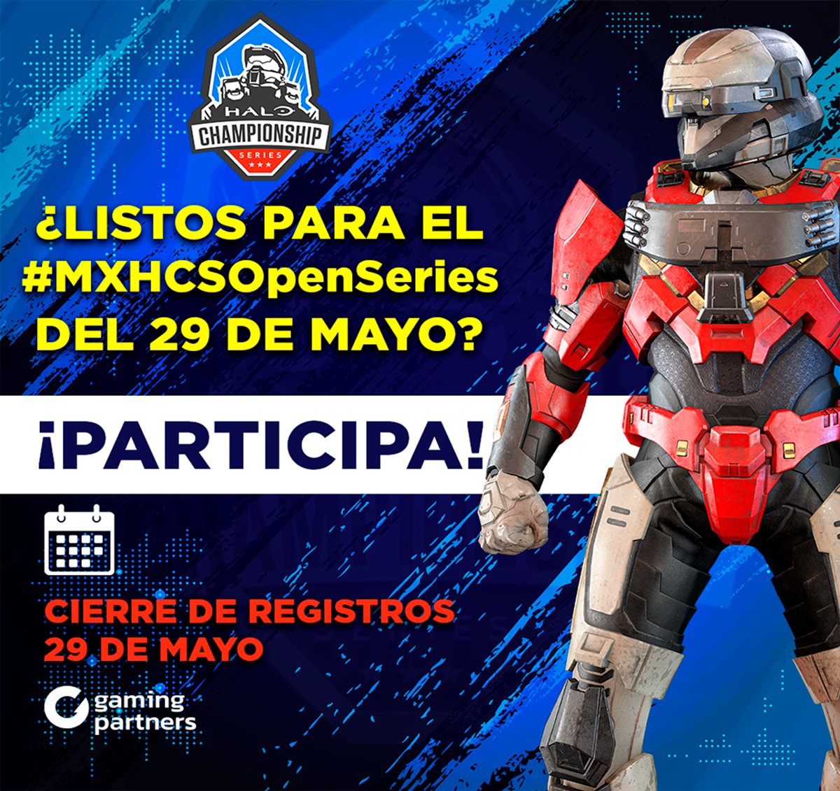 HaloMxgp's tweet photo. ¿Puedes derrotar a tus rivales y demostrar tus habilidades en #Halo? Participa en el #MXHCSOpenSeries. Los registros cierran el 29 de mayo. 🔥😎
✅ https://t.co/zgKQKaYfuY https://t.co/UDJrFEp1Lq