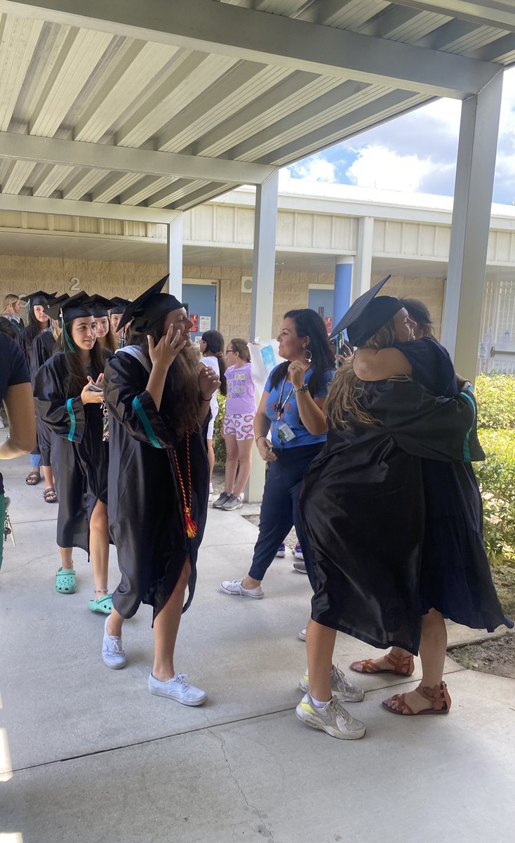 VMEPatriots's tweet photo. Students from @GCSharks came for grad walk today at VME! Smiles and happy tears filled the building as these former patriots came back to their roots. We are so proud of all they have accomplished and can’t wait to see what is next for them! 🎓@collierschools https://t.co/6NcFMjbXju